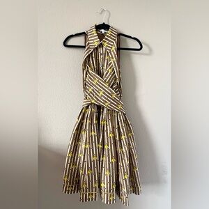 Jorya 100% Silk Equestrian Print Dress